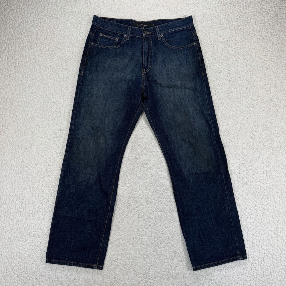 Calvin Klein Relaxed Straight Jeans Mens 34x30 Streetwear Grunge Casual Normcore - Picture 2 of 11